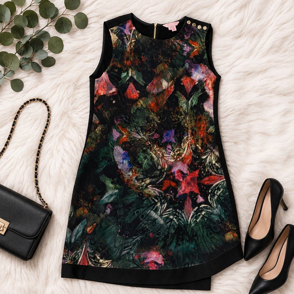 Ted Baker London Sleeveless Butterfly Cape Dress – Size 2